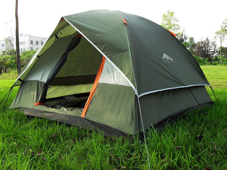 Cheap Goat Tents Waterproof Camping Hiking Fishing Tent Separated Dual Layer Travel Tent 4 Season Anti UV Beach Tent for 3 4 Person Family Tents 